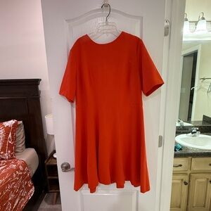 Banana Republic Orange Fit and Flare Dress